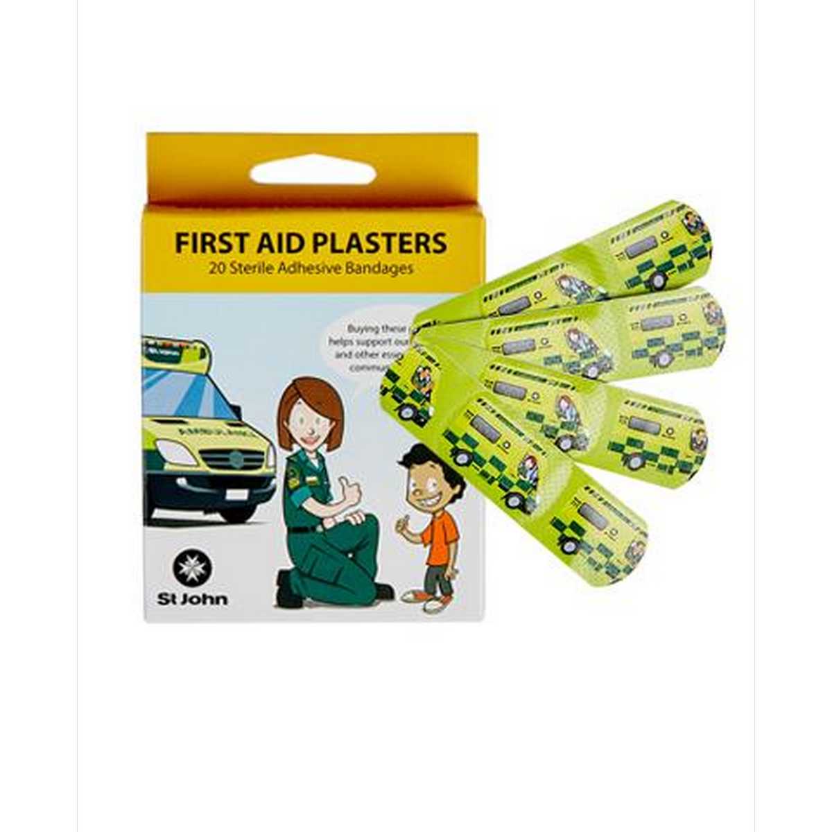St John Plastic Plasters (Box 20)